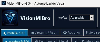 Interfaz de VisionMiBro para Windows